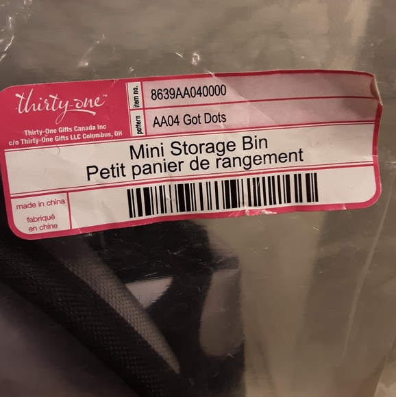 Thirty-One Mini Storage Bin, Got Dots - Picture 6 of 7